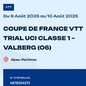 Affiche Coupe de France VTT à Valberg 2025.