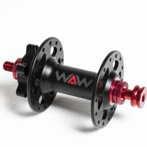 Moyeu avant WAW 28H Disque + Axe Traversant WAW Roues