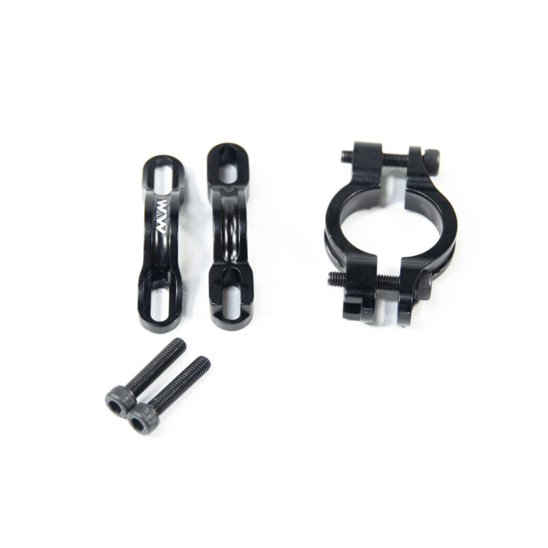 coquilles waw noire (2 hautes, 2 basses & 4 vis) Pièces de fixation noires pour vélo