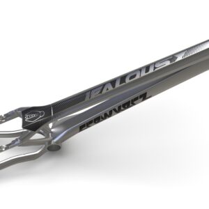 Cadre en aluminium de vélo poudré.