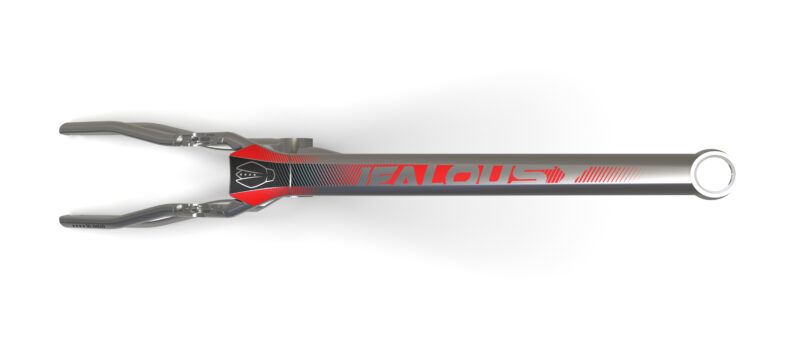 Meuleuse d'angle grise et rouge avec des motifs.