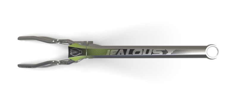 Fourche avant de vélo avec design moderne.