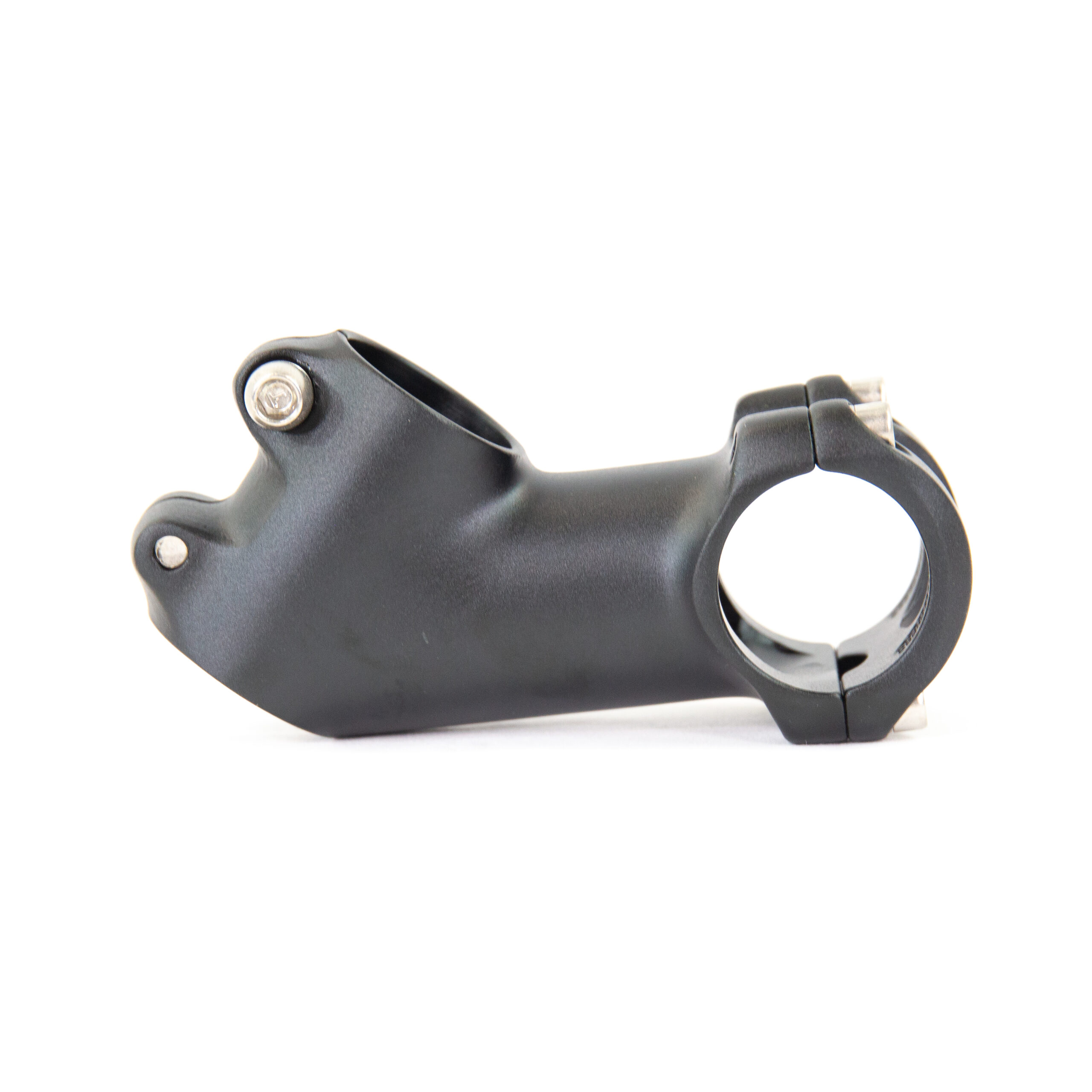 potence 80 mm * 40° Potence de vélo noire, vue latérale.