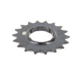 Pignon de vélo noir à une seule vitesse.