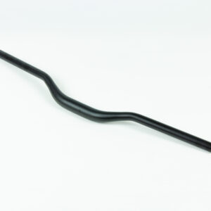 Guidon noir de vélo isolé.