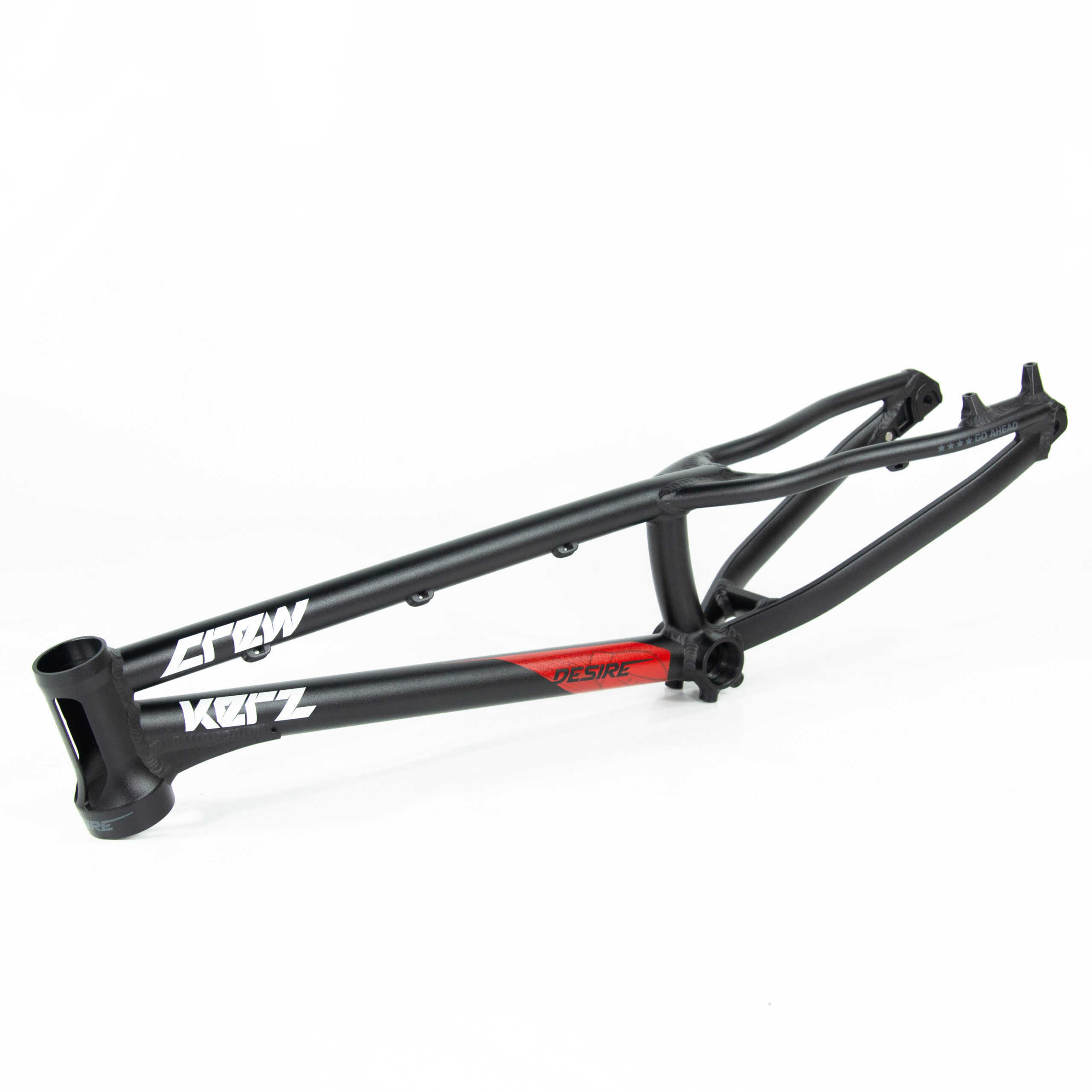 cadre crewkerz desire kid 2024 Cadre de vélo noir et rouge moderne.