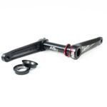 Manivelle de vélo noire avec roulements.