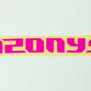 Autocollant rose avec texte Ozonys.