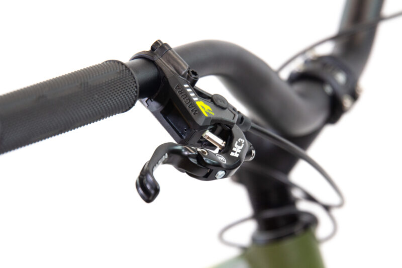 Levier de frein vélo noir sur guidon