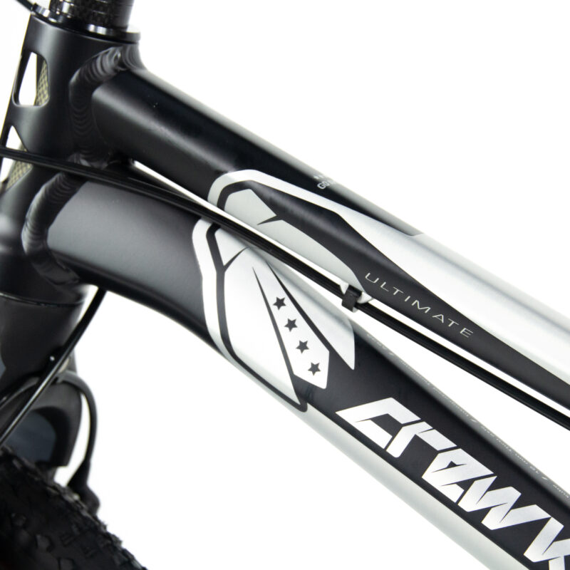 Cadre noir et blanc de vélo moderne.