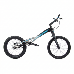 Vélo de trial moderne avec cadre argenté